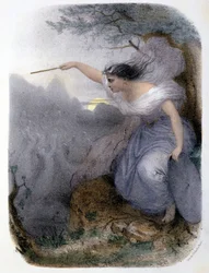 La Fée Willis - MeryとFoelixによる「Les femmes mythologiques」の中で、G. Staalによる絵、Gouetによる編集。