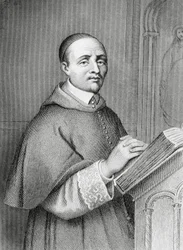 Retrato de Giulio Alberoni (1664-1752), cardeal e estadista italiano, primeiro-ministro de Filipe V da Espanha, gravura de Pierre-Gustave-Eugene Staal (1817-1882)