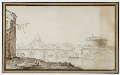 17世紀のローマのサンタンジェロ城（サンタンジェロ）の眺め（図面