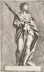 立っている女性像、約。 1739-40 年頃。 1739-40。