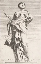 立っている女性像、約。 1739-40 年頃。 1739-40。
