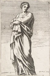 立っている女性像、約。 1739-40 年頃。 1739-40。
