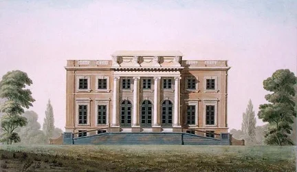 Oudenaarde近くのWannegemのChateau、Pierre Jacques Goetghebuer著「Choix des Monuments, Edifices et Maisons les plus remarquables du Royaume des Pays-Bas」1827年発行（アクアチント）より（189235も参照）