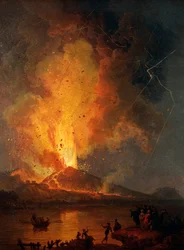 ベスビオ火山の噴火の様子