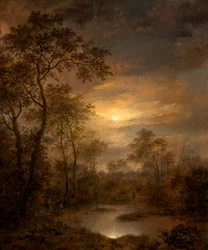 月明かりのシーン（パネルに絵を描く）