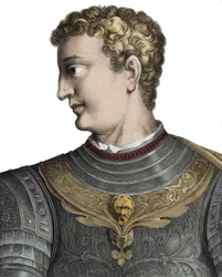 カリギュラ（カイウス・カエサル・ゲルマニカス）（12-41）、ローマ皇帝 - Caius Caesar Germanicus dit Caligula (12-41), Roman Emperor - Engraving by Pierre Jean Mariette