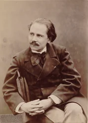 作曲家ジュール・マスネの肖像 1842～1912年、1880年。