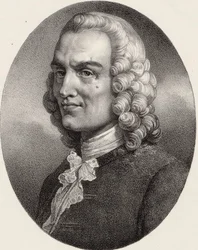 作曲家ジャン＝フィリップ・ラモーの肖像画（1683～1764年）。