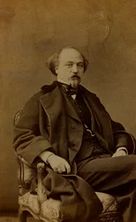 フランスの画家、ジャンピエールアレクサンドルアンティニャの肖像。訪問カード