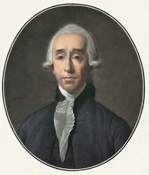 フランスの科学者、政治家であるジャン・シルヴァン・バイリー（1736-1793）の肖像 - ピエール・ミッシェル・アリックス（1762-1817）によるエングレーヴィング