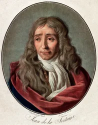 フランスの詩人ジャン・ド・ラ・フォンテーヌ（ラフォンテーヌ）（1621-1695）の肖像 Pierre Michel Alix（1762-1817）による彫刻 Ambroise Louis Garnerey（1783-1857）による彫刻