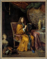 ピエール・ミニャール(1612-1695)の自画像の絵 17世紀。日 2,35x1,88 m - ピエール・ミニャール（1612-1695）の自画像 17世紀。2.35×1.88メートル ルーヴル美術館（パリ