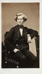作曲家ヘクター・ベルリオーズの肖像、1803～1869年、1860年頃。