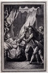 The Mandrake - Jean La Fontaineの「Tales and short stories in verse」の中で。1776.イラスト：P.P.Choffard