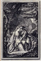 La fiancee du roi de Garbe - in the "Tales et nouvelles en vers" by Jean La Fontaine.1776.イラスト：P.P.Choffard