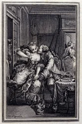 Les Remis - Jean La Fontaineの「詩による物語と短篇集」の中で。1776.イラスト：P.P.Choffard
