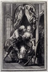 Les quiproquos - Jean La Fontaineの「Tales et nouvelles en vers」にある。1776.イラスト：P.P.Choffard