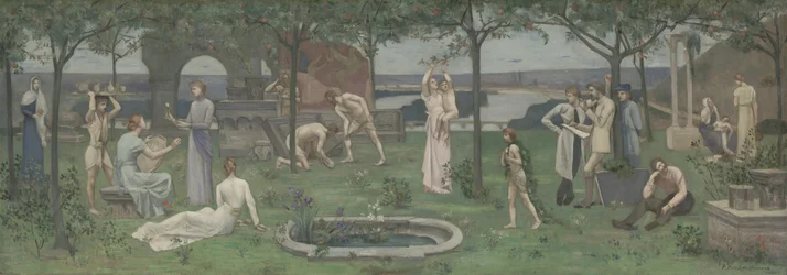 アートとネイチャーの間、カリフォルニア州。 1890-95。