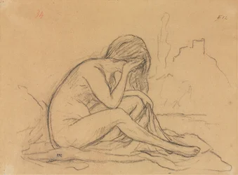 女性のヌードの習作（おそらく未実現の寓意画のため）（直訳）