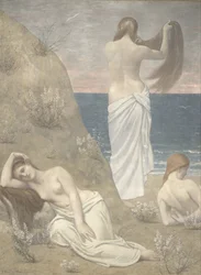海辺の若い少女たち、1887年