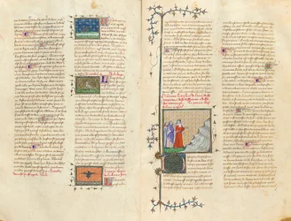 1390年頃のジャンコルベションのフランス語訳におけるイギリス人バーソロミューによる「物性」のページ