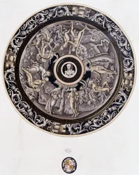 16世紀リモージュ、ピエール・レイモン作「創世記」磁器皿