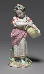 1775年頃、ブリストル磁器工場で製造されたスプリング（硬質磁器