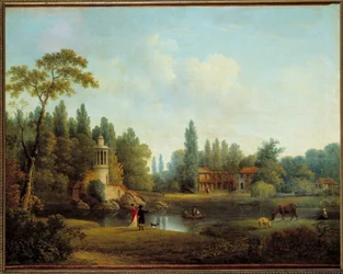 ヴェルサイユの小トリアノンの村落 Pierre Joseph Wallaert (1753-1812) 画 1803 日 0,56x0,72 m