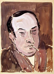 レオン・ポール・ファルグ (1876-1947) 詩人の肖像 ピエール・ド・ベレイ (1890-1947) による素描 1934. パリ、B.N.