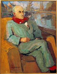 マックス ジェイコブ (1876 - 1944) の肖像。 Pierre De Belay (1890-1947) の絵画、20 世紀。 オルレアン、美術館。