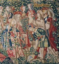 Vertaus viinitarhan työntekijöistä, n. 1500 (kuvakudos)