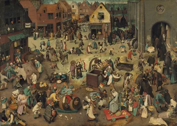 ドイツ語：Kampf zwischen Fasching und Fasten カーニバルと四旬節の戦い