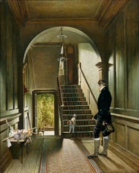 画家のロンドンレジデンスの階段、1828