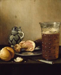 ハムのある静物、17世紀