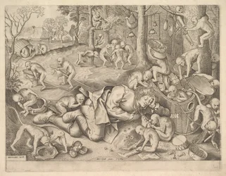 サルに奪われた商人、1562年