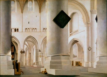 ハーレム大教会の内部 絵画 ピーテル・サーンレダム（1597-1665）（ec.holl.） 1636-1637 Sun.59x81 cm ロンドン、ナショナル・ギャラリー