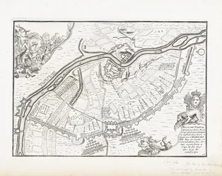 1700 年のナルヴァの地図