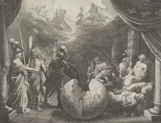 プレート 11: フランスの不協和音の寓話、カスパー・バルレウス、メディケア オスペス、1638 年より。