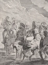 馬に乗ったトルコの王子。 1620-25。