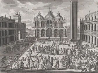 ヴェネツィアのカーニバル、から: Thesaurus of Antiquities and Histories of Italy, vol. 9、1722