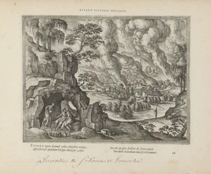 Vernietiging van Sodom en Gomorrah / Lot en zijn dochters 永遠の正義のモニュメント (オブジェクトのタイトル) 両約聖書の聖印と主な歴史（旧約聖書）（連載タイトル） 本の絵と図（連載タイトル）