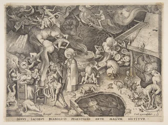 聖ジェームズと魔術師のHermogenes、物語の魔術師Hermogenes、1565。