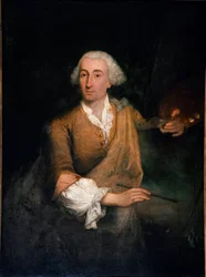 画家フランチェスコ・グアルディ（1712-1793）の52歳の時の肖像 ピエトロ・ロンギ（1702-1785）の絵画 1764年 Sun.132x100 cm ヴェネツィア、カ・レッツォーニコ、n. 761