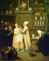 薬剤師、1752年頃（キャンバスに油彩）