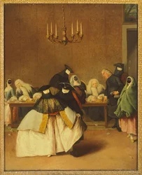 ピエトロ・ロンギ（1701-1785）によるヴェネツィアの仮面「リドット