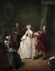 ダンス・レッスン」（油彩・キャンバス、1741年頃
