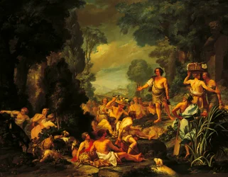 Frugoni in Arcadia, por volta de 1760, de Pietro Melchiorre Ferrari (1735-1787)