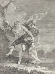 天使と格闘するヤコブ、1730～39年。