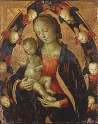 1475年頃、ケルビムに囲まれた聖母子