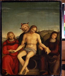 思いやり。 Peinture de Pietro クリストフォロ ヴァンヌッチ ディット ル ペルジーノ (Il Perugino)